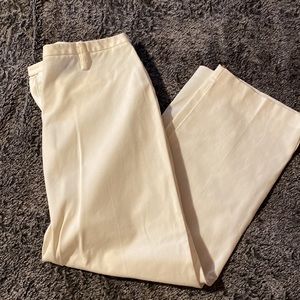 Off-white ankle pants 56% cotton 37% polyester 7% spandex